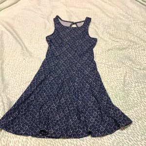Blue patterned dress